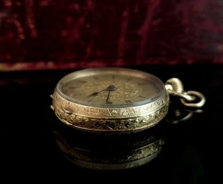 Antique 18ct gold pocket watch,  fob watch,  ladies 3