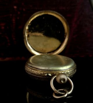 Antique 18ct gold pocket watch,  fob watch,  ladies 5