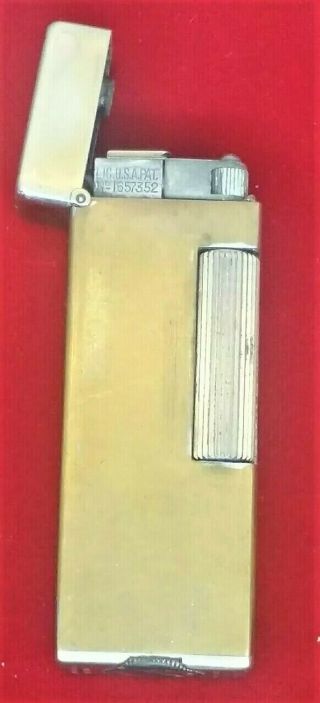Vintage Dunhill London Rollalite Lighter Usa Pat.  2102108 Made In Switzerland