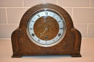 Vintage Anvil Perivale Oak Wood Mantel Clock Westminster Chimes Spares / Repair