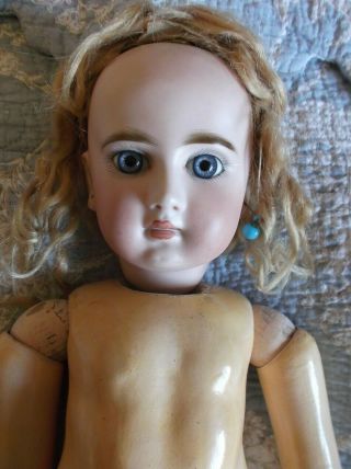 Antique Bisque Doll,  Closed Mouth,  All,  Attic,  19 Inches