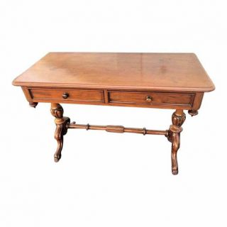 Antique Mahogany English Writing Desk,  Or Console Table