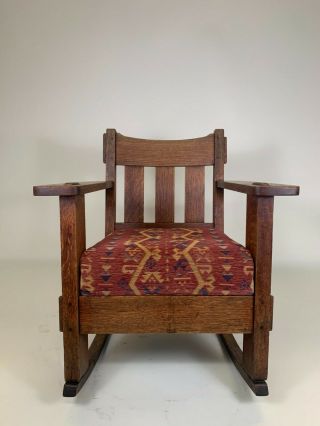 Antique Charles Stickley Rocking Chair.