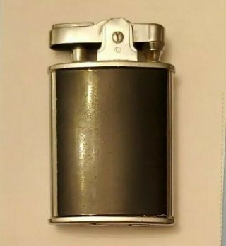 Vintage Ronson Banker Lighter Chrome & Black Enamel Pat.  19023 Newark,  NJ 3