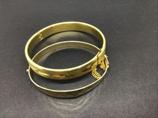 Vintage 9ct 375 Gold Metal Core Bangle,  1 Other Reclaim Scrap