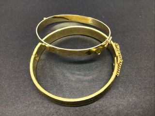 Vintage 9ct 375 Gold Metal Core Bangle,  1 Other Reclaim Scrap 2