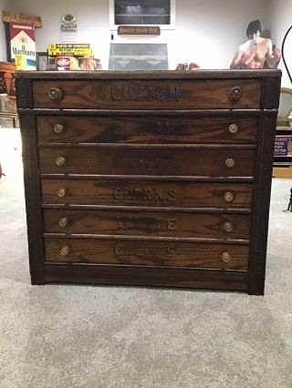 Antique Clark’s Ont 6 - Drawer Spool Cabinet