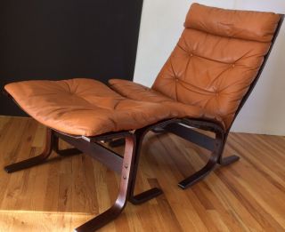 Mid Century Siesta Chair&ottoman Ingmar Relling For Westnova Bentwood/leather