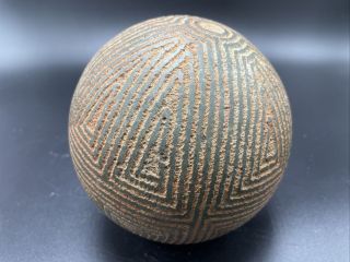 Taino Pre Columbian 5.  25 inch Ceremonial Stone Batey Game Ball 4