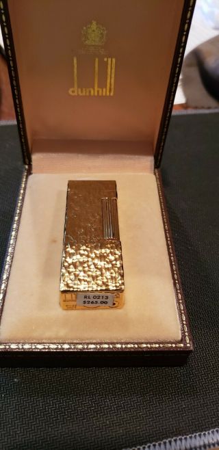 Vintage Dunhill Rollagas Lighter With Box & Pamphlet