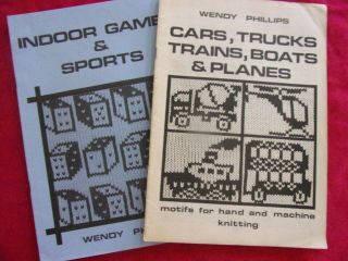 Vtg Knitting Machine Patterns Cars/trucks/planes/sports/games Wendy Phillips