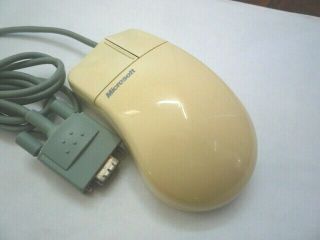 Vintage Microsoft 2.  0 Serial Port Compatible Mouse