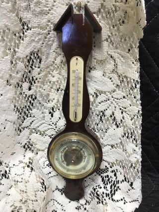 Vintage Weather Station Western Germany Banjo Style Thermometer Barometer