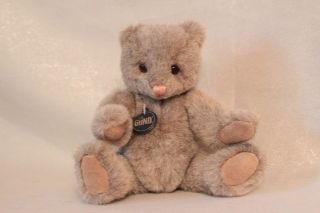Gund 8 " Vintage 1986 " Gundy " Gray Jointed Teddy Bear Plush Toy Doll
