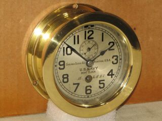 Chelsea Antique U.  S.  Navy Boat Clock 3 Inch Dial 1910 Pre - Ww1 Restored