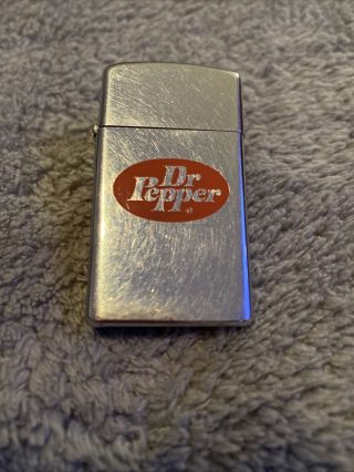 Zippo 1977 Dr.  Pepper Slim Zippo Lighter In,  No Box