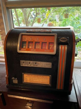 Antique Groetchen Penny 21 - Twenty One Trade Stimulator Machine