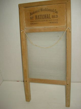 The National Washboard Co The Glass King Lingerie Vintage Antique Washboard 863 3