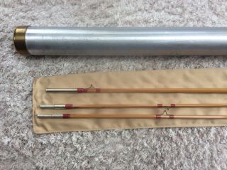Vintage H.  L.  Leonard Bamboo Fly Rod “Red Wrap” 3