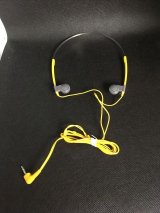 Vintage Sony Dynamic Stereo Headphones Mdr - W15 Yellow Sports -