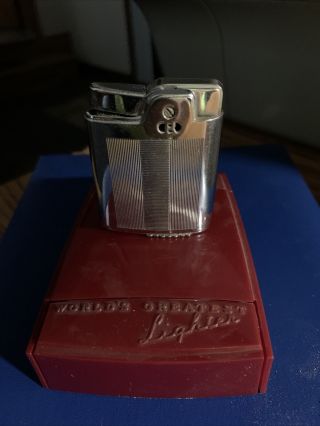 Vintage Silver Ronson Essex Lighter W/ Case,