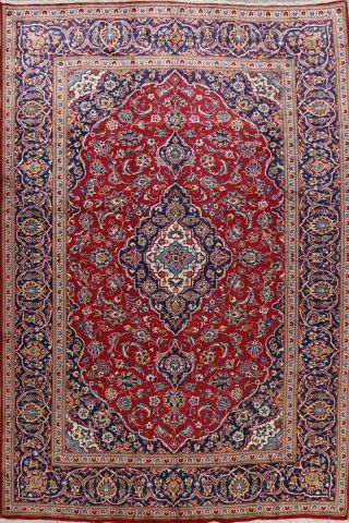 Semi - Antique Traditional Floral Ardakan Area Rug Hand - Knotted Red Carpet 8 