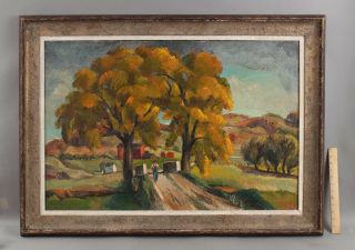 Antique Frederick Buchholz Post - Impressionist Old Lyme Ct Landscape Oil Painting