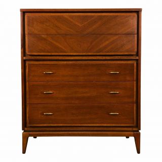 Kent Coffey Simplex - Ii Mid - Century Modern 5 - Drawer Dresser / Chest