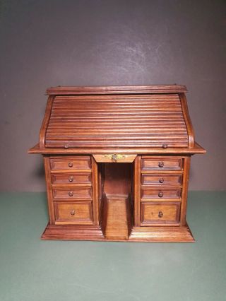 Antique Miniature Desk Salesman´s Sample - Mastery Work - Mahogany - 1900s
