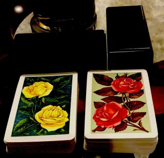 Vintage Kem Cards Rare Red & Yellow Rose