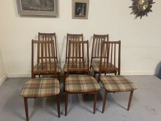 Danish Set Of Six Mid Century Dining Chairs