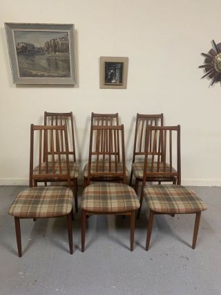 Danish Set Of Six Mid Century Dining Chairs 2