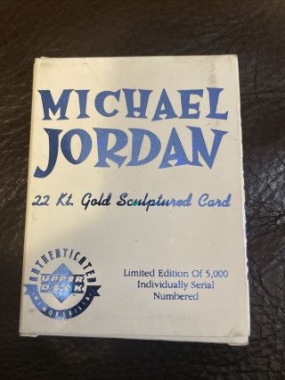 1996 Upper Deck Michael Jordan Space Jam 22k Gold Photo Card Of 5000