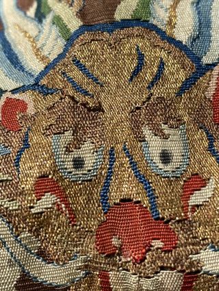 Antique Chinese Silk Embroidered Dragon Kesi Robe Fragment Qing 18th 19th c 4