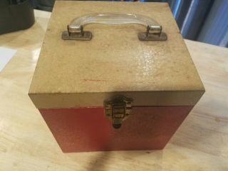 Vintage 45 Rpm Record Metal Carry Case By Weiland Metal Chicago Ill