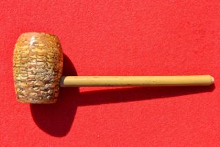 Rare Antique Vintage Late 1800s H&b Old Glory Corn Cob Pipe With Reed Stem 6 "