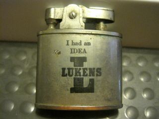 Vtg Advertising Lukens Steel Company Coatesville Pa Lord Chesterfield Lighter