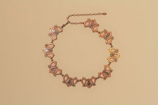 Vintage Renoir Copper Necklace Mid Century Modern