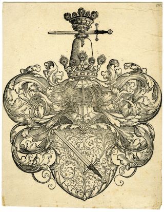 Antique Print - Kress Von Kressenstein - Coat Of Arms - - Hans Sebald Beham - C.  1530