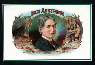 1800s Cigar Label - Ben Austrian Listed Artist - Trade Card Artist Bon Ami