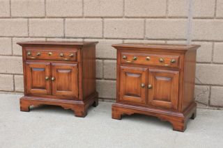 Pennsylvania House Traditional Style Nightstands Cabinets - Pair