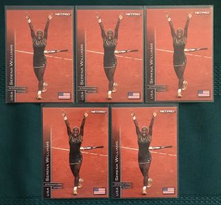 (5) Serena Williams Rc 2003 Netpro Tennis Rookie Cards 2 International Series