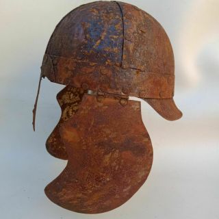 Ancient Roman Iron Military Helmet Circa 100 - 400 Ad - Restored