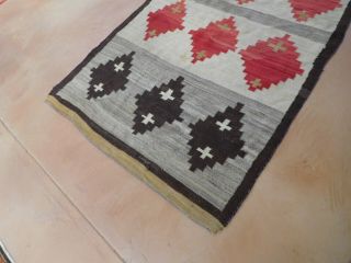 Antique Navajo rug Large Primitive American Indian Blanket Native 19th century 4