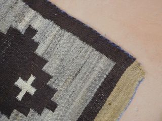 Antique Navajo rug Large Primitive American Indian Blanket Native 19th century 6