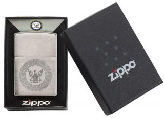 Zippo Lighter Engraved US Navy Seal Brushed Chrome USA American Military 3