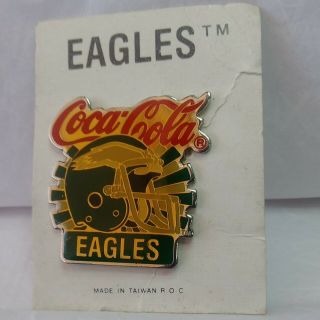 Philadelphia Eagles Coca Cola Football Helmet Lapel Hat Jacket Pin Nfc Vintage
