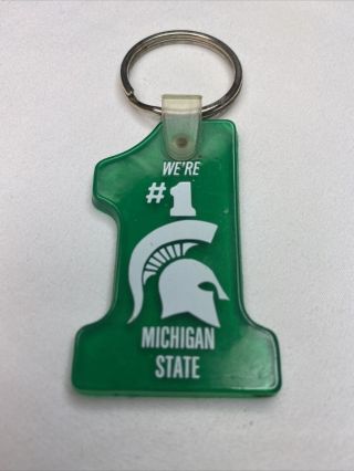 Vintage Michigan State Spartans Key Chain Fob Sparty