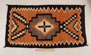 Antique Western Early 20thc Navajo American Indian Wool Rug Weaving