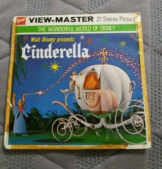 Vintage 1965 Walt Disney Cinderella - 3 Reel Set View - Master B318 W/ Book